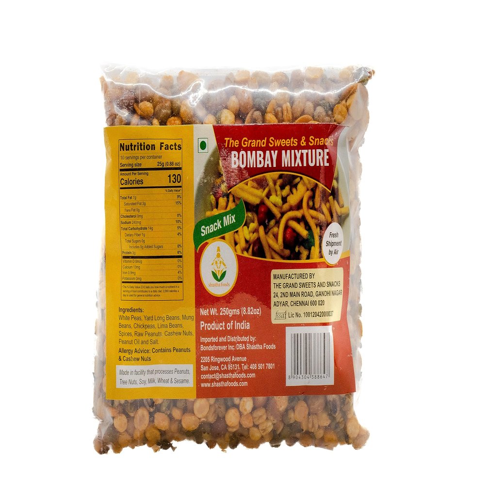 Grand Sweets and Snacks Bombay Mixture (Pack of 2) Each Pkt 250g (B-P)