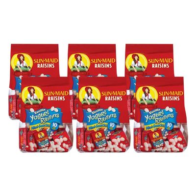 Sun-Maid Vanilla Yogurt Raisins, 0.5 Ounce Box (60 Total), Dried Fruit, Non-GMO, Naturally Gluten-Free, Healthy Lunch Box Snack