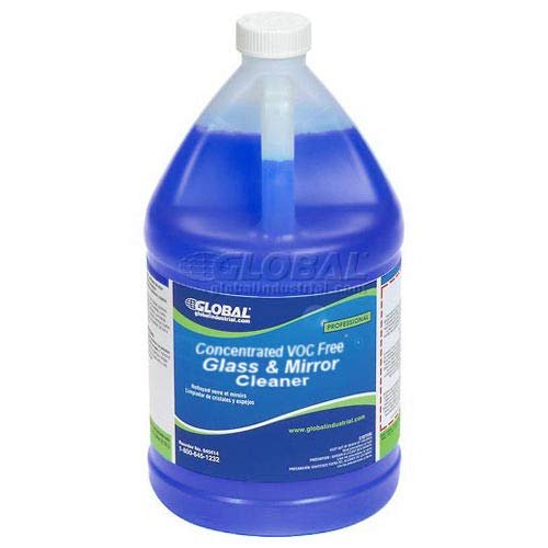 Global Industrial Concentrated VOC Free Glass & Mirror Cleaner, Case Of Two 1 Gallon Bottles