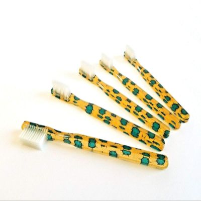 15-PACK New Yellow Cactus Vintage Toothbrushes By Alan Stuart of New York