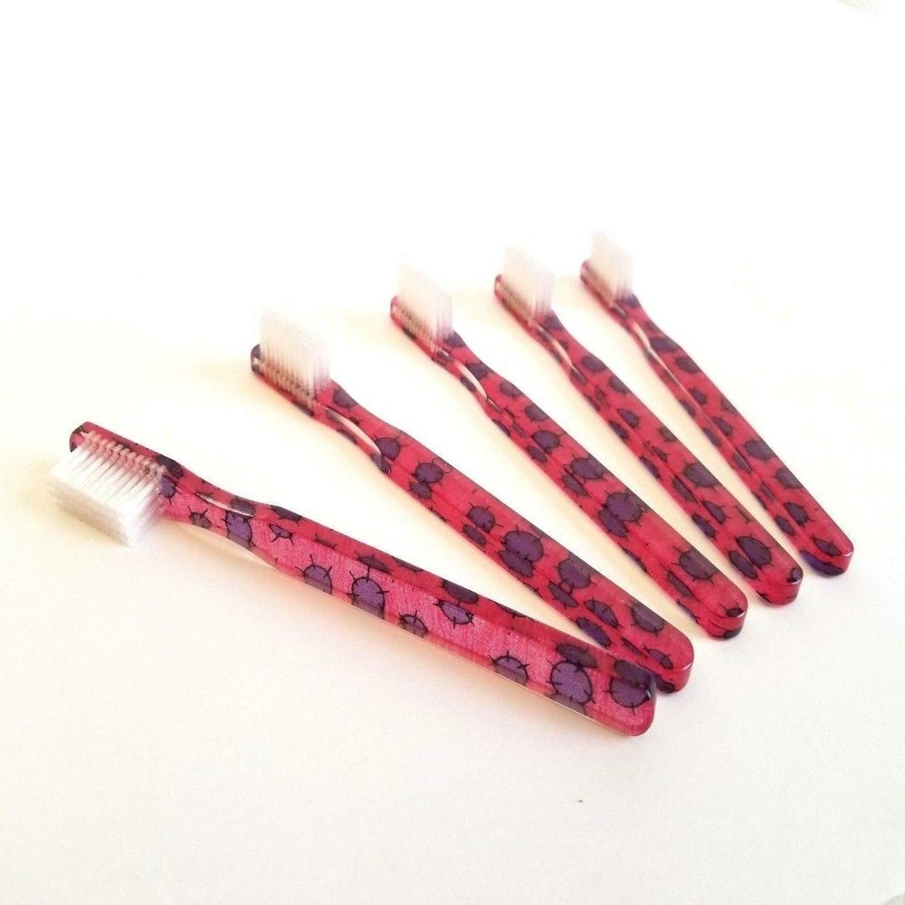 20-PACK New Pink Cactus Vintage Toothbrushes By Alan Stuart of New York