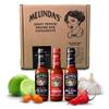 Melindas Extreme Fiery Variety Pack - Extra Spicy Craft Hot Sauce Gift Set - Includes Ghost Pepper, Scorpion Pepper, Habanero XXXXtra Reserve - Extreme Heat Hot Sauce Variety Set - 5oz, 3 Pack view 1