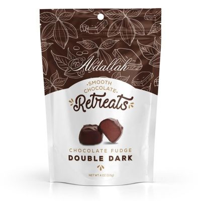 Abdallah Chocolates-Double Dark Chocolate Fudge Retreats, 8 oz (2 pack, 4 oz ea.)