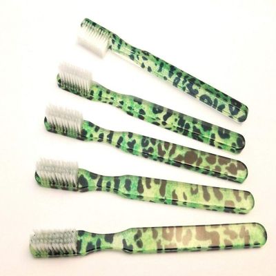 20-PACK Green Leopard Vintage Designer Toothbrush Alan Stuart of New York NEW