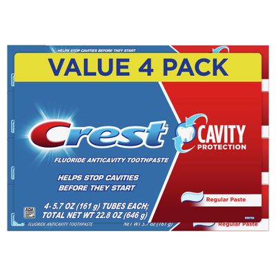 Crest Cavity Protection Toothpaste Regular 5.7 oz (Pack of 4)