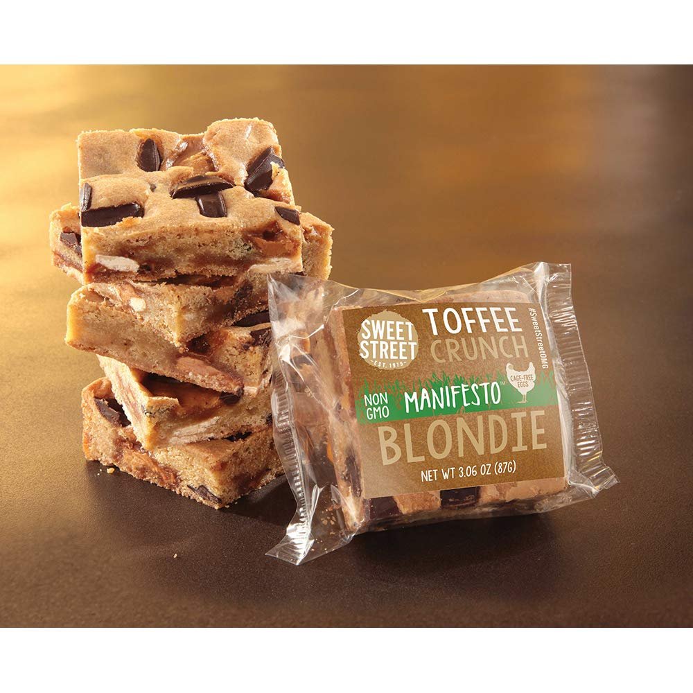 Sweet Street Individually Wrapped Toffee Crunch Manifesto Blondie, 3.6 Ounce -- 48 per case.
