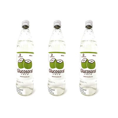 Quifarma Glucosora Coconut Artificially Flavored Re-hydration Drink (3 Pack, Total of 1,350ml)