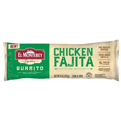 El Monterey Chicken Fajita Burrito, 8 Ounce -- 12 per case.