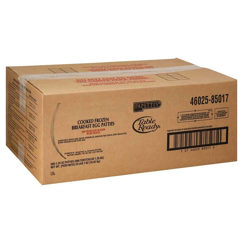 Michael Foods Papettis Plain Round Scrambled Egg Patty, 1.25 Ounce -- 300 per case.