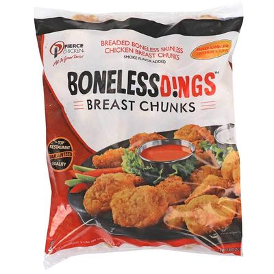 Pierce Chicken Marinated Breaded Boneless Chicken Breast Chunks, 5 Pound -- 2 per case.