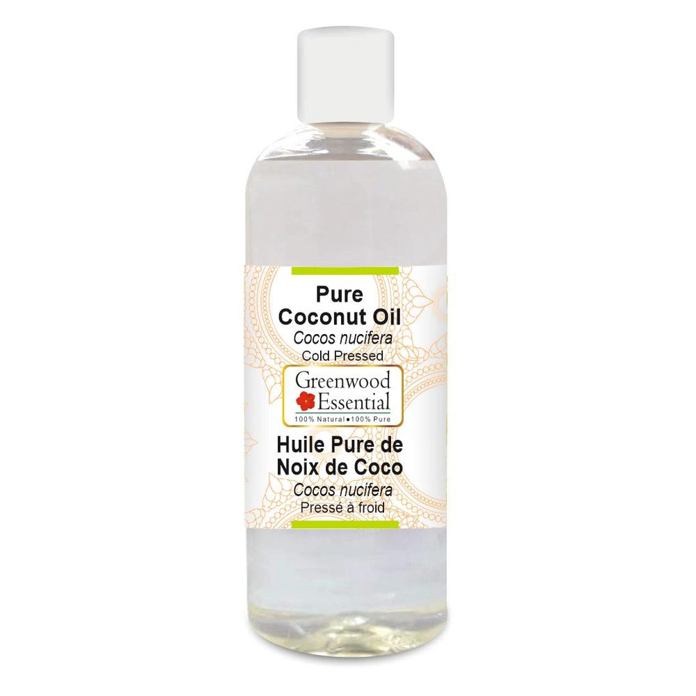 Greenwood Essential Pure Coconut Oil (Cocos nucifera) Cold Pressed 200ml (6.76 oz)
