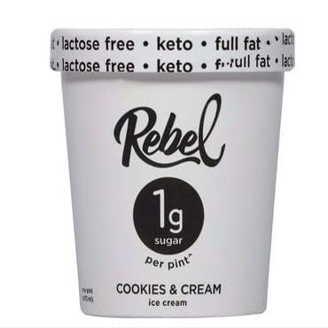 Rebel Ice Cream - Low Carb, Keto - Cookies & Cream (8 Count)