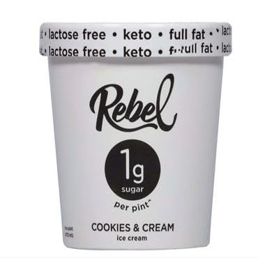 Rebel Ice Cream - Low Carb, Keto - Cookies & Cream (8 Count)