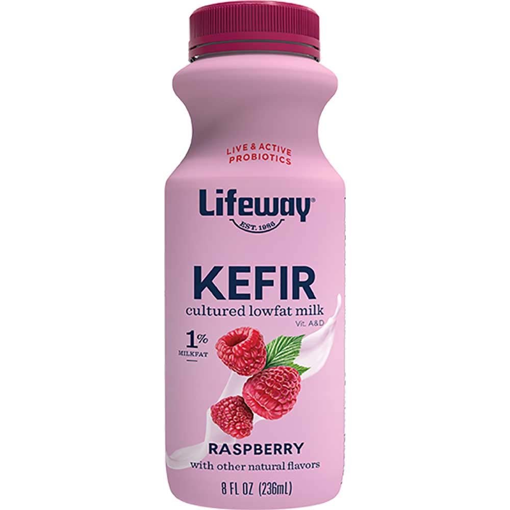 Lifeway Raspberry Low Fat Kefir, 8 Ounce -- 6 per case.
