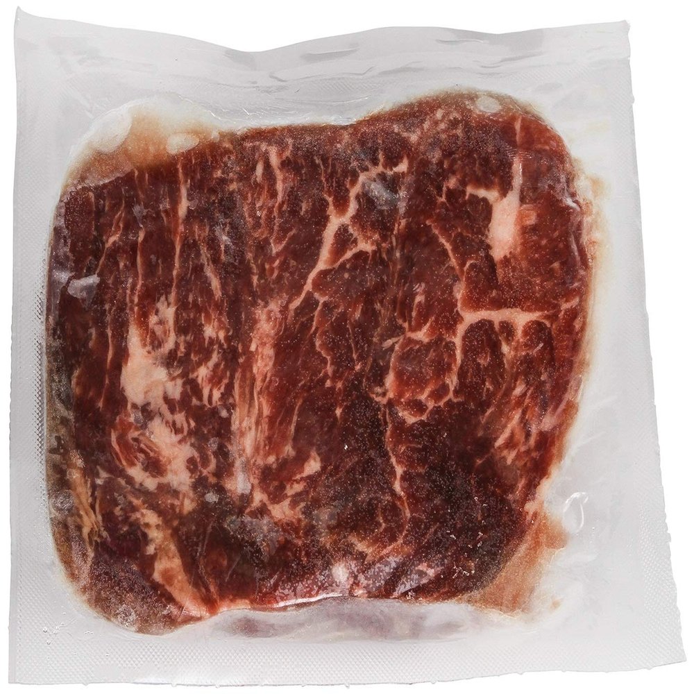 Double Red Provisions RR Choice Flat Iron Beef Steak, 8 Ounce -- 20 per case.