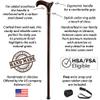Asterom Walking Cane - Handmade, Ergonomic, Canes for Men - Wooden Walking Sticks for Seniors, Unique, Cool (Walnut, 36 Inches) view 3
