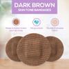 Tru-Colour Skin Tone Spot Bandages, Resealable Bag (50 Count) - Flexible, Waterproof, PFAS-Free Adhesive Strips Help Protect Blisters, Pimples, Pokes - Dark Brown view 3