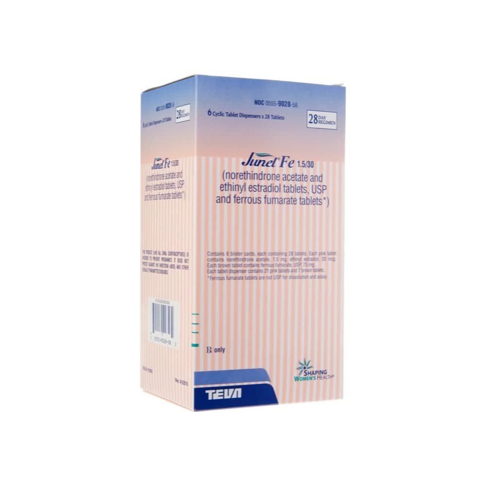 Teva Pharma JUNEL FE 1.5/30 28-DAY 1.5 MG - 30 MCG - 75 MG TABLET (Blister, 28 Tablet)