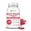 Beet Root Capsules - 1200mg Per Serving - 200 Beet Root Powder Capsules - Beetroot Powder Supports Blood Pressure, Athletic Performance, Digestive, Immune System (Pure, Non-GMO & Gluten Free view 1