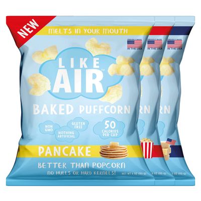 Like Air Baked Puffcorn (Variety Pack) | 3 Large Multi-Serve Bags | Unique & Delicious | Nothing Artificial