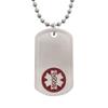 American Medical ID  Personalized Medical ID Alert Dog Tag with Red Medical Symbol. 27" Necklace Chain. Free Engraving for Medical Conditions, Allergies, Emergency Contacts for Prompt Medical Care view 2