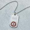 American Medical ID  Personalized Medical ID Alert Dog Tag with Red Medical Symbol. 27" Necklace Chain. Free Engraving for Medical Conditions, Allergies, Emergency Contacts for Prompt Medical Care view 4
