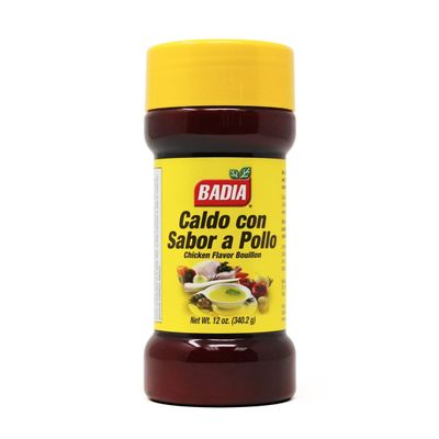 Badia Chicken Flavor Bouillon, 12 oz  Rich Natural Savory Seasoning for Soups, Rice, Stews & Marinades