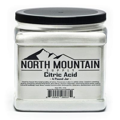 North Mountain Supply Pure Food Grade Citric Acid - 4 Pound Jar