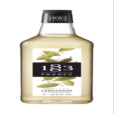 1883 Cardamom Syrup for Drinks, Made in France, 1 Liter Glass Bottle