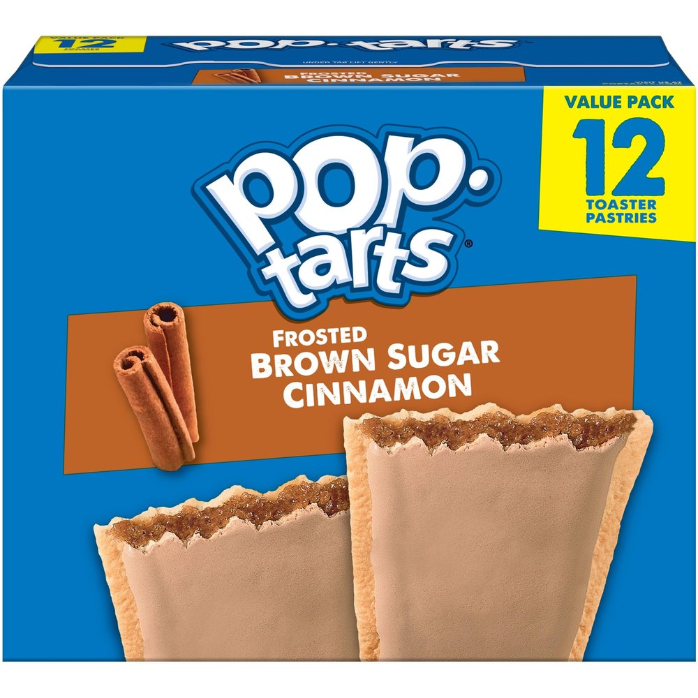 Pop-Tarts Toaster Pastries, Breakfast Foods, Kids Snacks, Frosted Brown Sugar Cinnamon (12 Pop-Tarts)