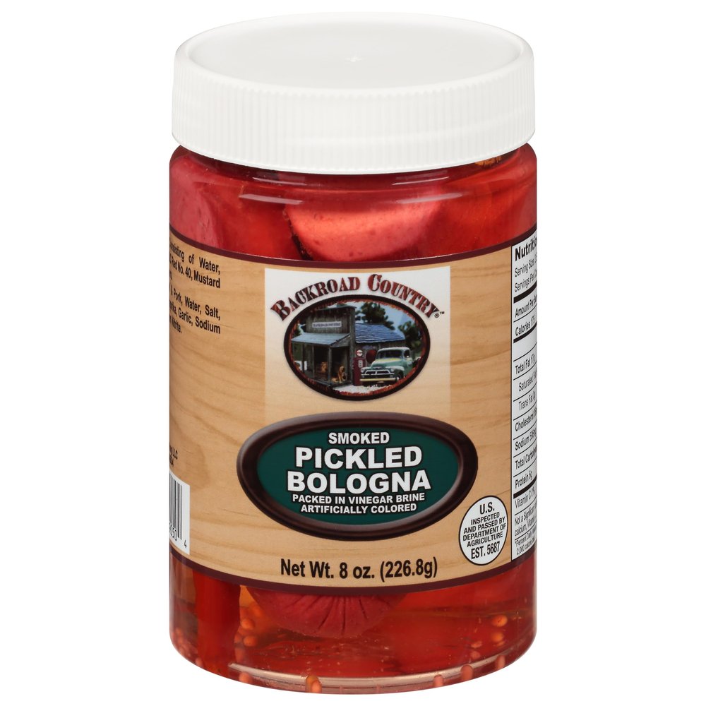 Backroad Country Smoked Pickled Bologna, Packed in Vinegar Brine (8 OZ)