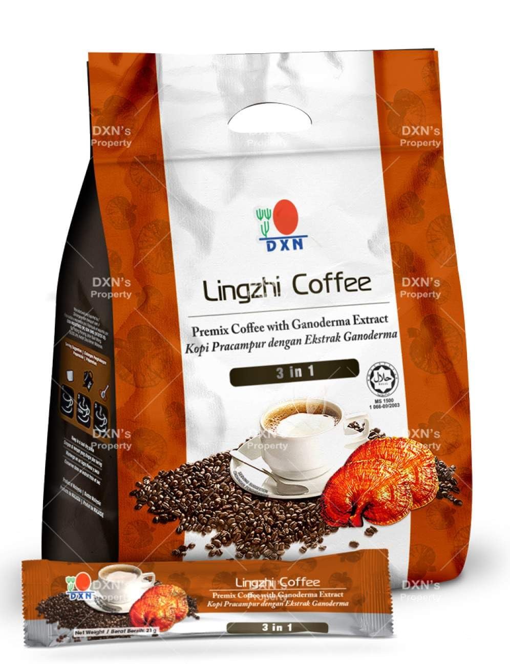 Lingzhi 3 in 1 Coffee with Ganoderma - (DXN 1- Pack)
