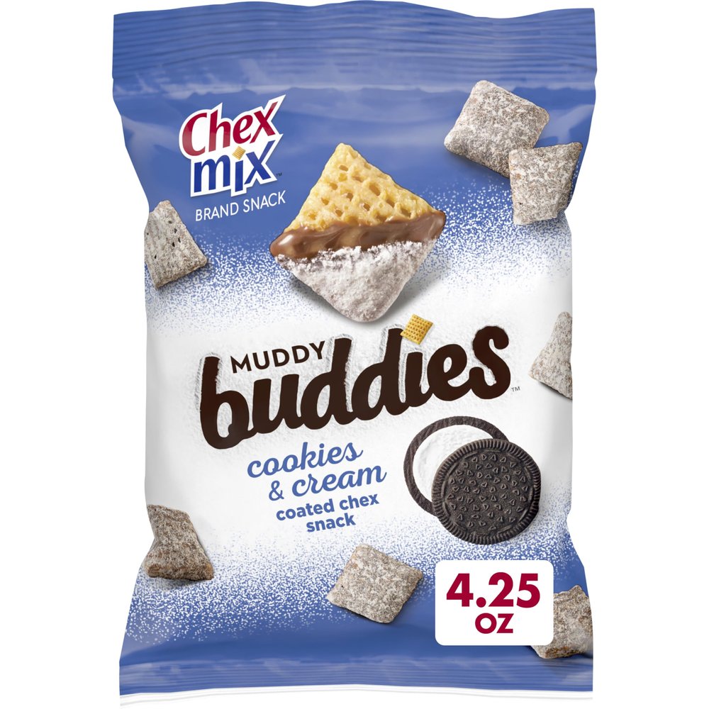 Chex Mix Muddy Buddies Cookies and Cream 4.25 oz (Pack of 7)