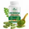 MOGO Moringa Capsules -180 Ct| Boost Energy, Immune, Gut, Joint Support | Made with Pure Organic Moringa Powder Organic Capsules | Made in USA | Antioxidants Rich Complete Green Superfood Supplement view 1