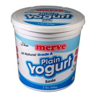 Merve Plain Turkish Yogurt (Greek Yoghurt) 2lb (2 pack) Total 4lb