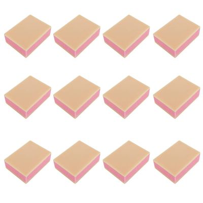 12 Pack Silicone Sponge Human Skin Injection Pad Training Model, Nurse Student Practice