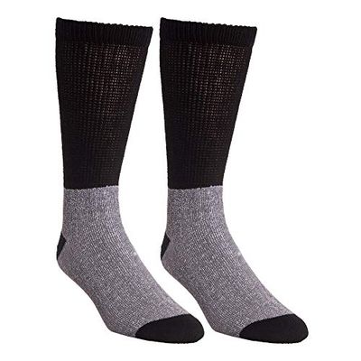 Diabetic Thermal Socks - Cotton Insulated Socks - Thermal Socks for Men and Womens - Black - 12 Pairs, 10 to 13 Size by Comfort Finds
