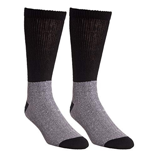 Diabetic Thermal Socks - Cotton Insulated Socks - Thermal Socks for Men and Womens - Black - 12 Pairs, 10 to 13 Size by Comfort Finds