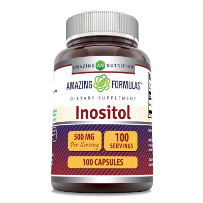 Amazing Formulas Inositol 500 Mg | Capsules Supplement | Non-GMO | Gluten-Free | Made in USA (1 Pack | 100 Count)