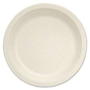 Asean Compostable Tableware, 10" Plate, Beige, 500/Box