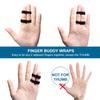 Sumifun Buddy Finger Wraps, Pack of 10 Finger Tapes for Broken, Sprained, Fractured Finger, Finger Straps for Jammed, Swollen, Dislocated Joint (Black) view 3