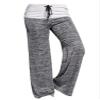Andongnywell Womens High Waist Drawstring Wide Leg Trousers Casual Comfy Palazzo Pants Wide Legs Lounge Pants Trousers (Gray,X-Large) view 1