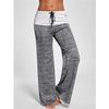Andongnywell Womens High Waist Drawstring Wide Leg Trousers Casual Comfy Palazzo Pants Wide Legs Lounge Pants Trousers (Gray,X-Large) view 2