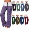 Andongnywell Womens High Waist Drawstring Wide Leg Trousers Casual Comfy Palazzo Pants Wide Legs Lounge Pants Trousers (Gray,X-Large) view 4
