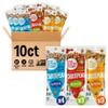 The Good Bean Crunchy Chickpeas - Variety Pack - (10 Pack) 1.4 oz Packet - Sweet Sriracha, Sea Salt, and Classic Hummus Roasted Chickpea Beans - Vegan Snack with Good Source of Plant Protein and Fiber view 1