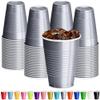DecorRack Gray Plastic Cups, 12 oz Disposable Cups, Party Supplies (60 Count)