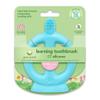 Green Sprouts Learning Toothbrush Made from Silicone | Toddler Training Toothbrush to Learn Brushing Skills |100% Food-Grade LFGB Silicone Without BPA, BPS, BPF | Sterilizer Safe, Aqua view 2