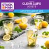 12 oz Clear Plastic Cups with Strawless Sip-Lids [50 Sets] PET Crystal Clear Disposable 16oz Plastic Cups with Lids - Crystal Clear, Durable Cup - BPA Free + Crack Resistant, for Coffee, Juice, Shakes view 2