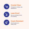 12 oz Clear Plastic Cups with Strawless Sip-Lids [50 Sets] PET Crystal Clear Disposable 16oz Plastic Cups with Lids - Crystal Clear, Durable Cup - BPA Free + Crack Resistant, for Coffee, Juice, Shakes view 3