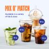 12 oz Clear Plastic Cups with Straw-Slot Lids [100 Sets] PET Crystal Clear Disposable 12oz Plastic Cups with Lids - Crystal Clear, Durable Cup. BPA Free + Crack Resistant, for Coffee, Juice, Shakes view 4